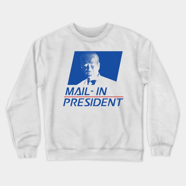 Anti Joe Biden Mail-In President Funny Trump Election Fraud Political Satire AOC GOP Deplorables Red Pill Crewneck Sweatshirt by Shirtsurf